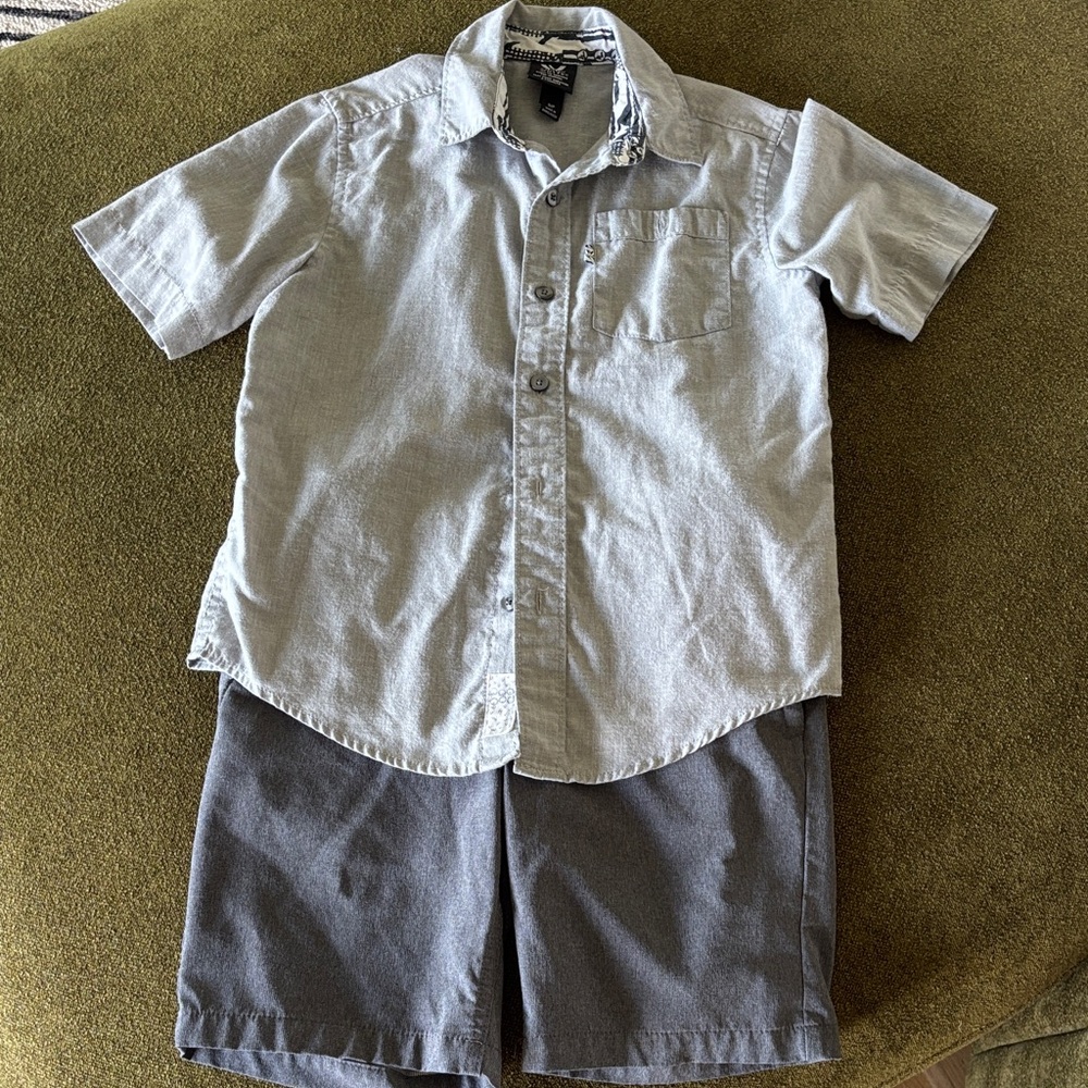 Shaun White Light Gray Button-Down Shirt for Kids